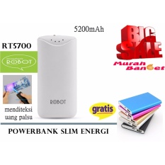 VIVAN Robot RT5700 5200mAh Power Bank detektor BONUS powerbank slim hemat energi