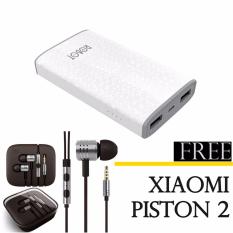 Vivan Robot RT7100 6600mAh 2 USB Ports Power Bank+Xiaomi earphone piston 2