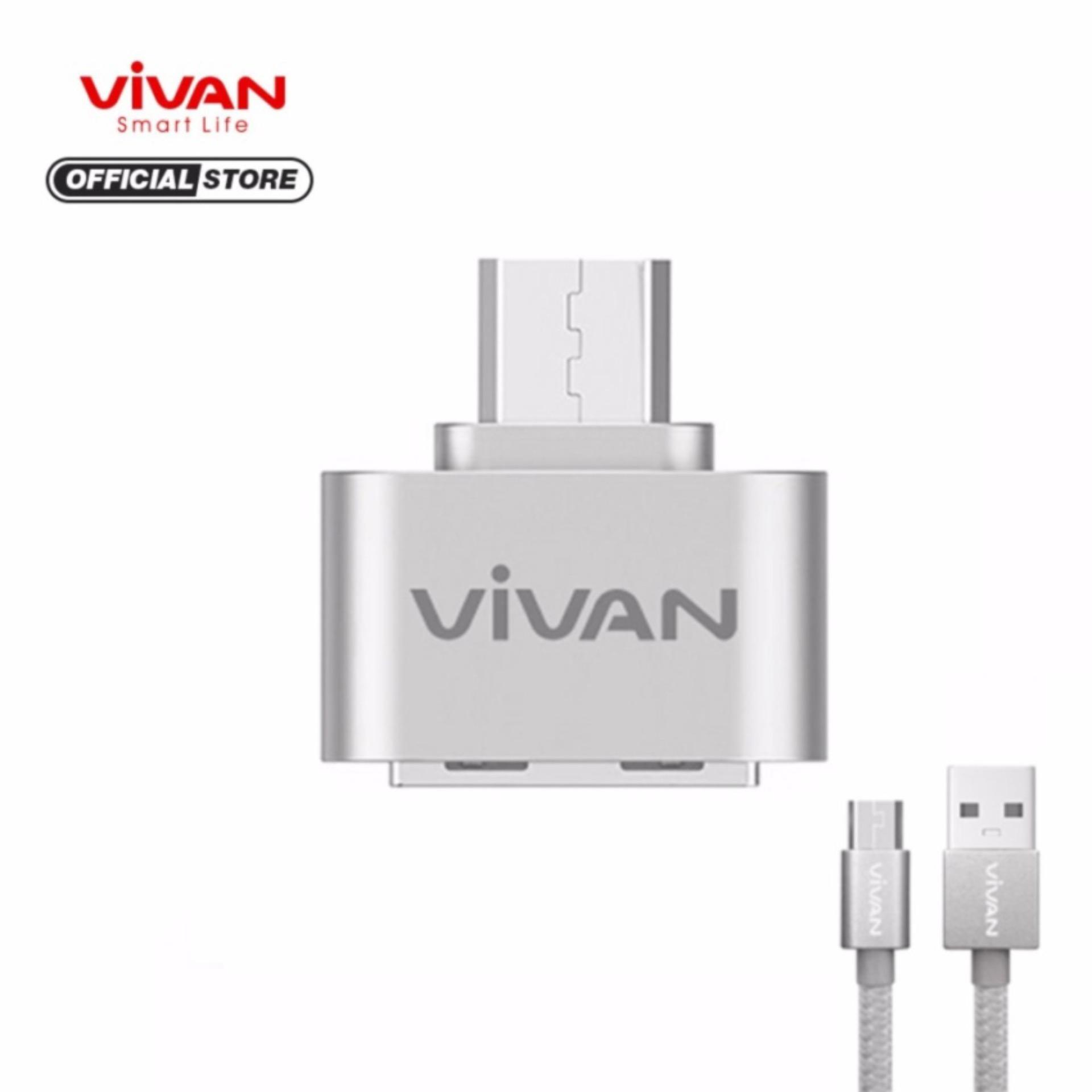 VIVAN VOC-U20 OTG Micro USB Adaptor + Gratis Kabel Data - Garansi Resmi 1 Tahun