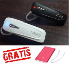 Vivo Original Headset Bluetooth 4.1 Earphone Build-in Mic Handfree Free Power Bank Slim