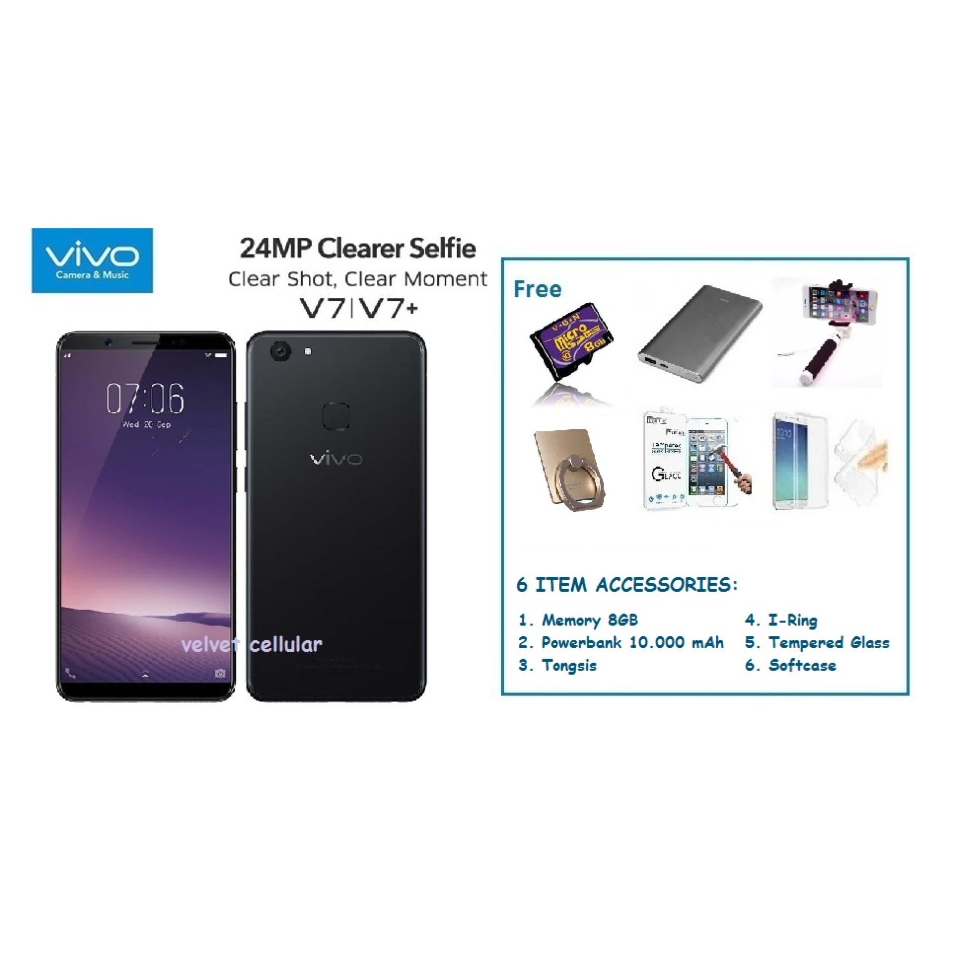 VIVO V7 [4/32GB] + Free 6 Item Accessories