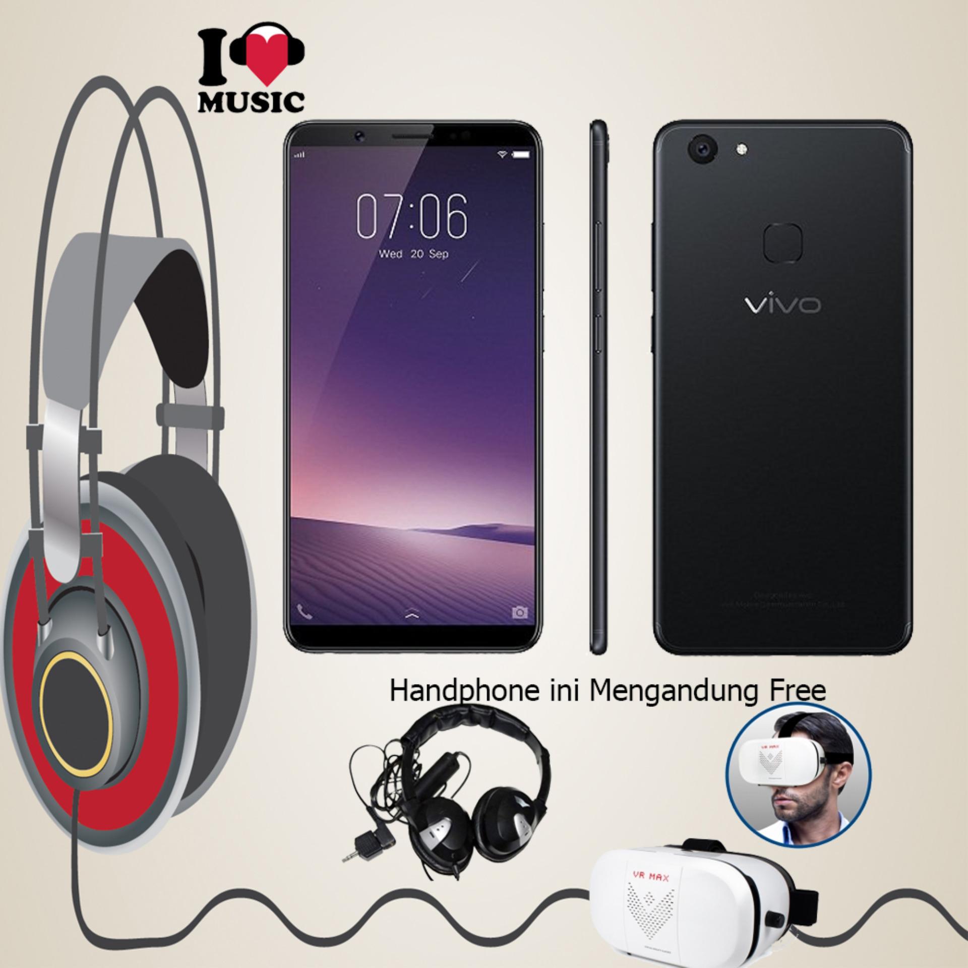 Vivo V7+ Smartphone - 4/64 GB Full View Display - Black Free Multimedia Paket  