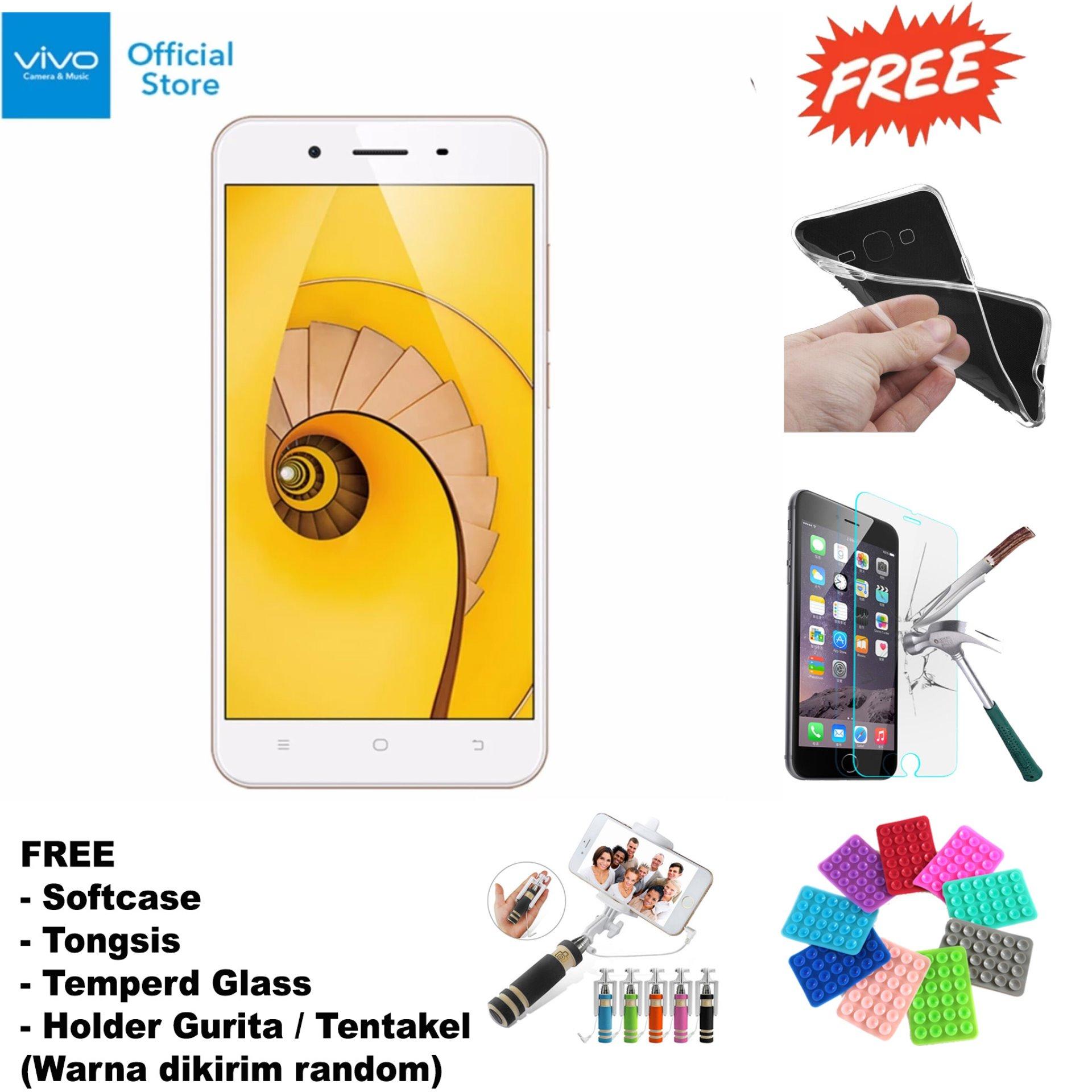 Vivo Y65 Smartphone - 13/5MP - 4G LTE - (Free 4 Item Accessories) - Gold