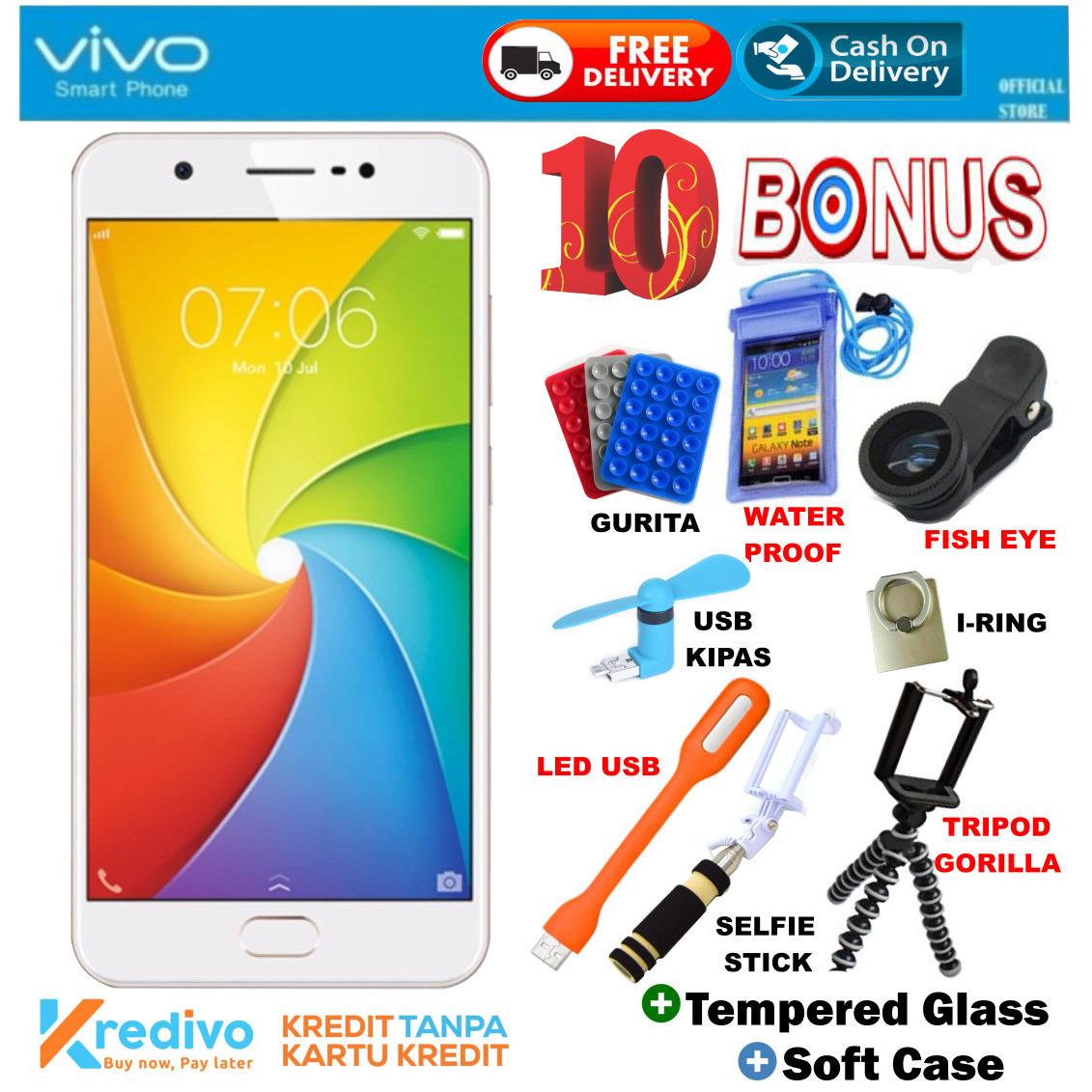 Vivo Y69 Smartphone  3/32GB Gold Free 10 Bonus & Bisa Kredit 