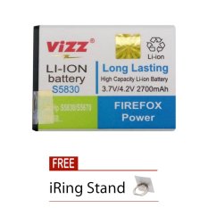 Vizz Battery for Samsung Galaxy Ace S5830 / Galaxy Fit S5670 / Galaxy Gio S5660 - Double Power 2700 mAh + Free iRing Stand