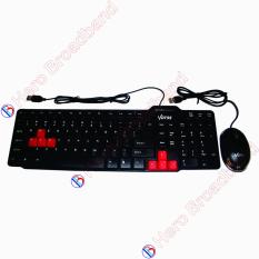VOTRE Keyboard USB KB2308 + Mouse Optic Lampu USB