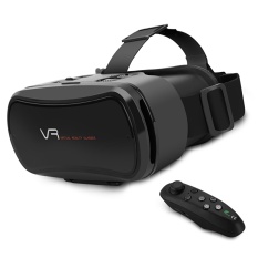 VR BOX 3D Virtual Reality Headset Kacamata Biru Lensa Sinar 3D MovieSports untuk 4.7-6.0 Inch Remote Control -Intl