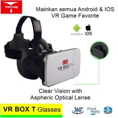 VR Box T 3D VR Cardboard 2 with Capacitive Touch Button Virtual Reality Glasses - Putih