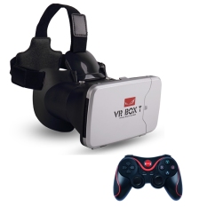 Vr Box T play more VR game with fingertip control 3d vr glasses riem 3 cardboard (VBT+T3)