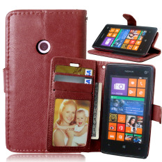 Case Fitur Dompet Stan For Nokia Lumia 520 N520 (Maroon)