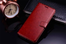 Dompet Vintage Crazy Horse PU Leather Stand Flip Folio Book Cover Case dengan Pemegang Kartu Kredit untuk Meizu PRO 5 -Intl