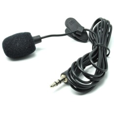 Wanky Alat Perekam Suara Mic Mikrofon Klip Penjepit jepit Untuk HP Android/Komputer PC Jack 3.5mm - Hitam Microphone Gadget HP Smarphone Laptop PC Suara Jermih Mic Internal