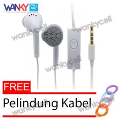 Wanky Stereo Headset For Samsung Galaxy - Putih + Gratis Pelindung Kabel