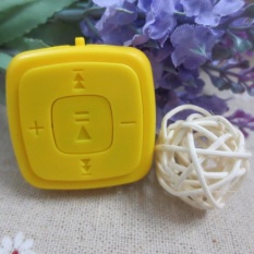 Watch Gelang Kotak MP3 Tidak Ada Layar Kartu dengan Memory Player Olahraga MP3 Kuning-Intl