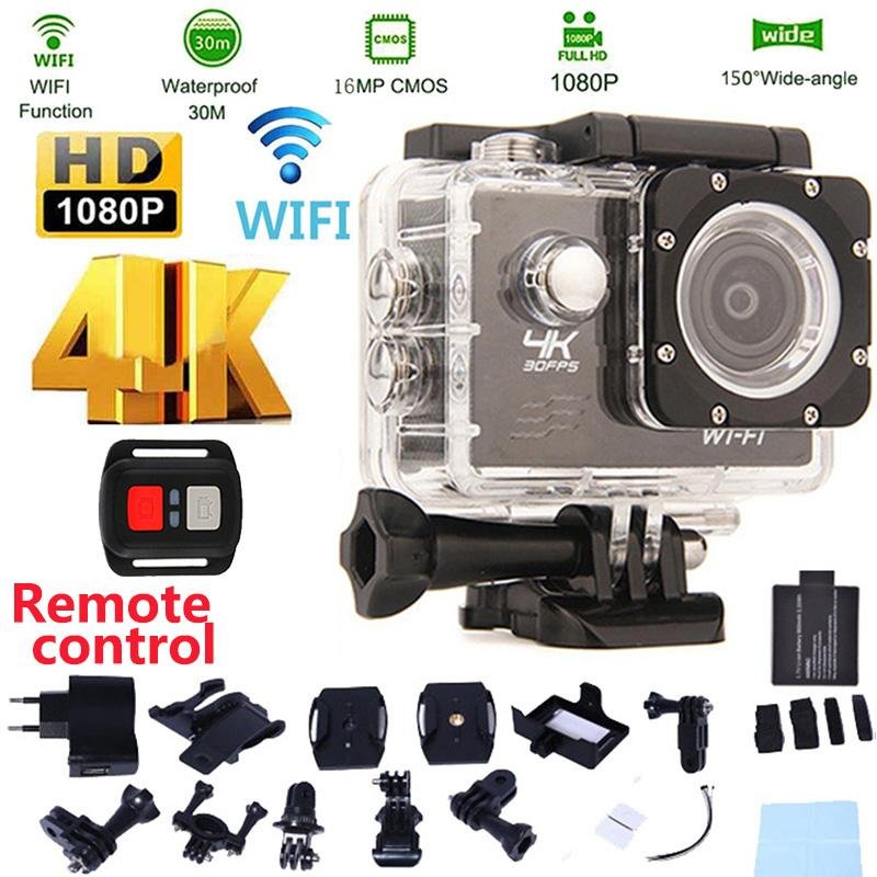 Tahan Air Kamera SJ9000 WiFi 4 K 30fps Tahan Air Camcorder Action Sports Camera dengan Remote Control dan Aksesoris-Intl