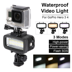 Lampu Video LED Tahan Air Menyelam 20 Timbal 700 Lumen untuk Pergi Pro Hero 3/4 Kamera LD729