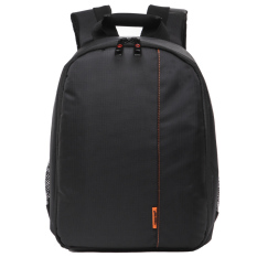 Tahan Air Multi-fungsional Digital DSLR Kamera Video Tas Kecil Tas Kamera SLR untuk Fotografer (Hitam/Oranye)