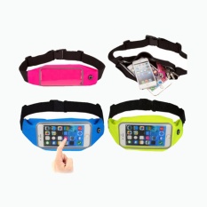 Waterproof Sport Waist Bag for Handphone Android for Vivo Y55 - Hitam
