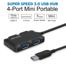Wavlink USB 3.0 4-Port Hub, Kecepatan Tinggi USB3.0 HUB Kecepatan Data Hingga 5 Gbps untuk Microsoft Windows XP/VISTA/7/8 /10 & MAC 10.1 Di Atas-Intl