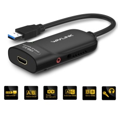 Wavlink USB 3.0 untuk HDMI Video Adaptor Grafis dan Kartu Video Eksternal dengan Audio Port untuk Beberapa Monitor Hingga Resolusi 2048 × 1152-Intl
