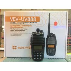 weierwei vev-v888 dual band uhf/vhf fm radio 10watt buat jarak jauh/bat 3600mah tahan lama Garansi Resmi 1tahun