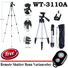 Weifeng Tripod For Camera & smart phone WT3110A + Free Remote Shutter Daun Variantcolor