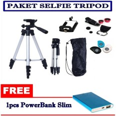 Weifeng Tripod WT-3110A PAKET SELFIE TRIPOD Free PowerBank Slim