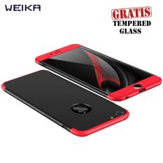 Weika Armor Full Cover Hard Case for iPhone 6/6s Black&Red