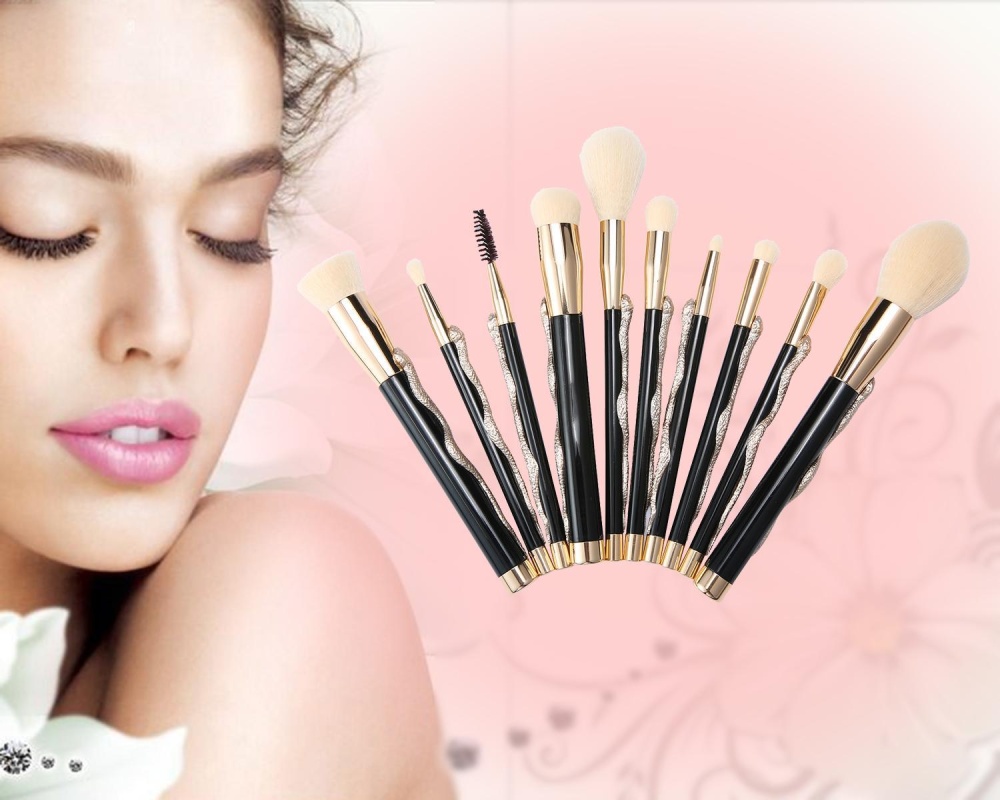 Weizhe 10 Pcs Khusus Super Soft Makeup Brush Cosmetics Foundation Blending Brush Kuas Bedak Wajah-Intl