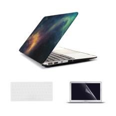 Welink 2017 Baru 3 In 1 Warna Starry Sky Pola Hard Karet Perlindungan Case untuk Apple MacBook Air 11