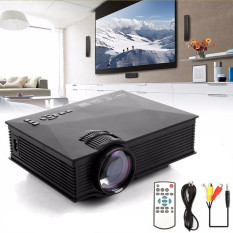 Welink Mini Projector UC46 Portable Multimedia Home Cinema Theater 1200 Lumens LED Projection with USB VGA HDMI SD Card AV WiFi for Party Home Entertainment 20000 Hours Led Life with Remote (Black) - intl