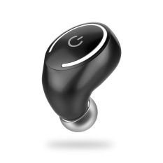 Telinga Mini Bluetooth Earphone Kontrol Suara With Your Ears Novel-dukungan Bluetooth 4.1 Stereo Headset untuk IPhone Android And Lainnya (Hitam) -Intl