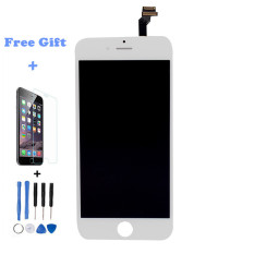 (Putih) untuk Tidak Mati Pexel IPhone 6 4.7 Display LCD Digitizer Layar Sentuh dengan Frame + Free Tempered Glass + Alat Perbaikan Gratis
