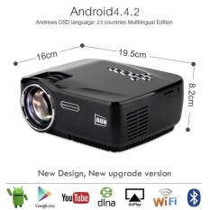 Grosir-Proyektor AM01P LED Proyektor Built-In Android 4.4 DLANWIFI Bluetooth Miracast Airplay EZCast Multilanguage MINI Berseri-seri-Internasional