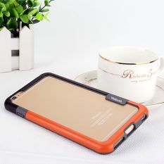 Whyus Menyimpan 2 PC Lembut TPU & Bumper Plastik Bingkai Tepian Case Cover untuk Apple iPhone 6/6 S Plus 5.5 (Orange & Hitam)