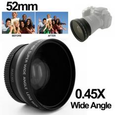 Wide Angle Lens with Macro 0.45X 52mm for Nikon D40 / D60 / D70s / D3000 / D3100 / D5000 - Black