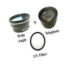Lebar Lensa + Tele Lensa + UV untuk Sony HDR-PJ740, Sony PJ740VE, Sony HDR-PJ760, Sony PJ760E, sony PJ760VE-Internasional
