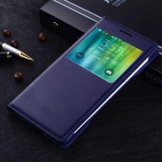 Window View Smart Sleep Wake Up Flip Penutup Pelindung Ponsel Case untuk Samsung Galaxy A3 A3000-Intl