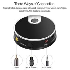 Pemancar Audio Nirkabel Transmisi Serat Optik Bluetooth 4.0 Musik Transmitter Optical Fiber Coaxial 3.5mm Aux-in Input untuk PS4 TV-Internasional