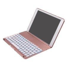 Bluetooth nirkabel 7warnd cahaya Smart Keyboard dengan pelapis pelindung jual pelindung untuk Apple iPad Pro 9,7 inci mawar emas - International