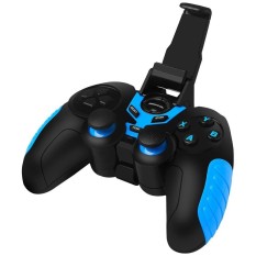 Wireless Bluetooth Gamepad with Clip Compatible with Android 3.0 and Up Devices Black and Blue - intl
