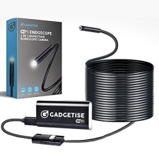 Nirkabel Endoskopi-Gadgetise Wifi Borescope Inspection Kamera. 2 Juta Piksel HD Ular Kamera. anti-Air, bekerja dengan Android/Jendela/Ios/iPhone/Samsung dan Semua Tablet-5 Meters (16.4 Kaki .) -Semi-rigid-Internasional