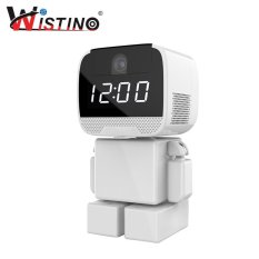 Wistino 960 P WIFI Robot IP Camera Wireless Baby Monitor 1.3MP Smart Home Audio PTZ IR Night Vision Pemantauan Jarak Jauh dengan Clock-Intl