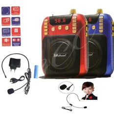 WLW888 Mic Speaker Presentasi MP3/TF/USB/RADIO FM/MICROPHONE/PEREKAM SUARA - Warna Random