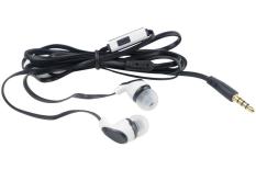 Womdee 3.5mm Mie Datar Bentuk Yg In-Ear Earphone Headphone dengan Kabel TPE dan Silicone Earcap (Hitam, 1.2 M)