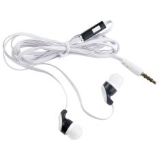 Womdee 3.5mm Mie Datar Bentuk Yg In-Ear Earphone Headphone dengan Kabel TPE dan Silicone Earcap (Putih, 1.2 M)