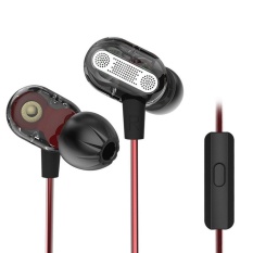 Womdee Dual Driver Earphone KZ ZSE Double Dinamis HIFI Audio Kebisingan Isolasi dengan Deep Bass (Tidak Ada MIC) -Intl
