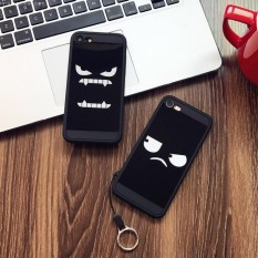Kekuatan Luar Biasa Terbaru Seksi Produk Kartun Monster Ekspresi Telepon Cangkang Sarung Telepon Case Jam Tangan Silikon Tpu Telepon Case (Tidak Tali Penyandang) -Hitam-Tipe 1 IPhone6-Internasional