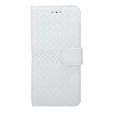 Pola Anyaman Stand Cover untuk IPhone 6/6 S Leather Case Iphone6 4.7 Inch Cell Mobile Ponsel Pintar (putih) -Intl