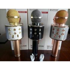 Wster Original Mic Bluetooth Wireless Karaoke Smule Microphon Ws-858 Like Tuxun Q7 Q9